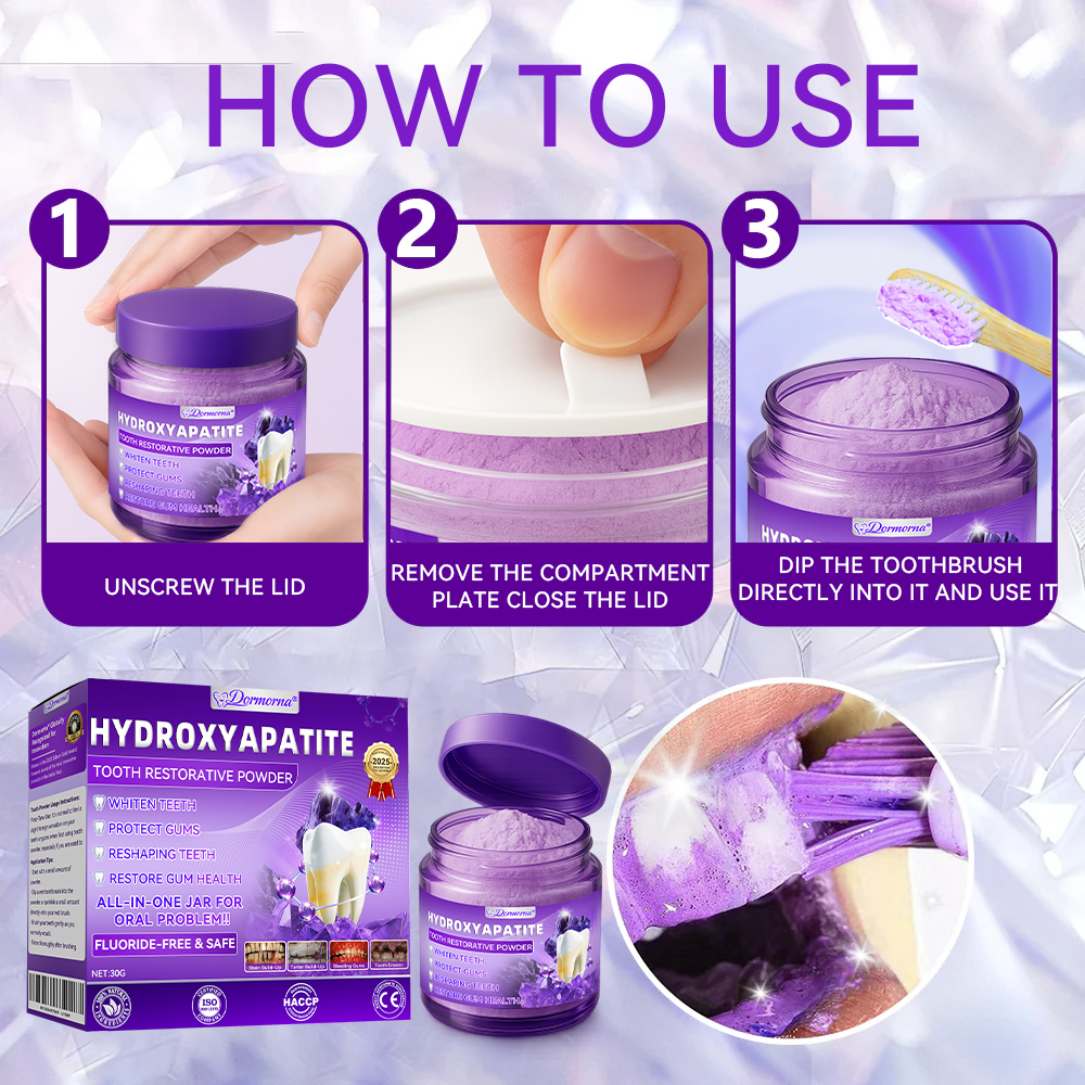 🏍️😁New Year Special: 80% OFF🎉 Dormorna® Hydroxyapatite Tooth Restorative Powder 🦷