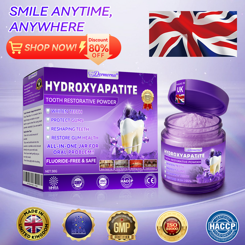 🎉New Year Special: 80% OFF✨Dormorna® Hydroxyapatite Tooth Restorative Powder 🦷