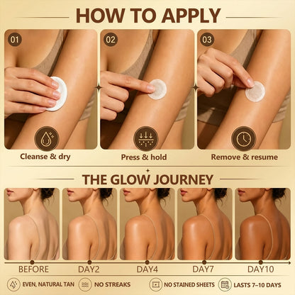 ✨👍𝗚𝗮𝗳𝗮𝗰𝗲® Sunless Natural Glow Transdermal Tanning Micro-Needle Patch