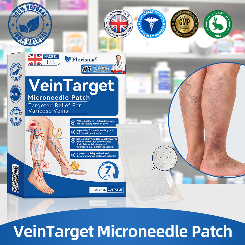 ✨👍𝐅𝐥𝐨𝐫𝐢𝐬𝐦𝐚® 𝐕𝐞𝐢𝐧𝐓𝐚𝐫𝐠𝐞𝐭 𝐌𝐢𝐜𝐫𝐨𝐧𝐞𝐞𝐝𝐥𝐞 𝐏𝐚𝐭𝐜𝐡⚡ —An advanced blend of plant-based ingredients to help target spider veins and varicose veins, while relieving heavy, tired legs.