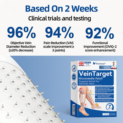 ✨👍𝐅𝐥𝐨𝐫𝐢𝐬𝐦𝐚® 𝐕𝐞𝐢𝐧𝐓𝐚𝐫𝐠𝐞𝐭 𝐌𝐢𝐜𝐫𝐨𝐧𝐞𝐞𝐝𝐥𝐞 𝐏𝐚𝐭𝐜𝐡⚡ —An advanced blend of plant-based ingredients to help target spider veins and varicose veins, while relieving heavy, tired legs.