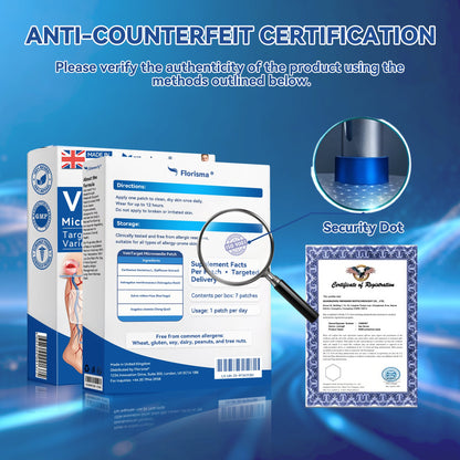 ✨👍𝐅𝐥𝐨𝐫𝐢𝐬𝐦𝐚® 𝐕𝐞𝐢𝐧𝐓𝐚𝐫𝐠𝐞𝐭 𝐌𝐢𝐜𝐫𝐨𝐧𝐞𝐞𝐝𝐥𝐞 𝐏𝐚𝐭𝐜𝐡⚡ —An advanced blend of plant-based ingredients to help target spider veins and varicose veins, while relieving heavy, tired legs.