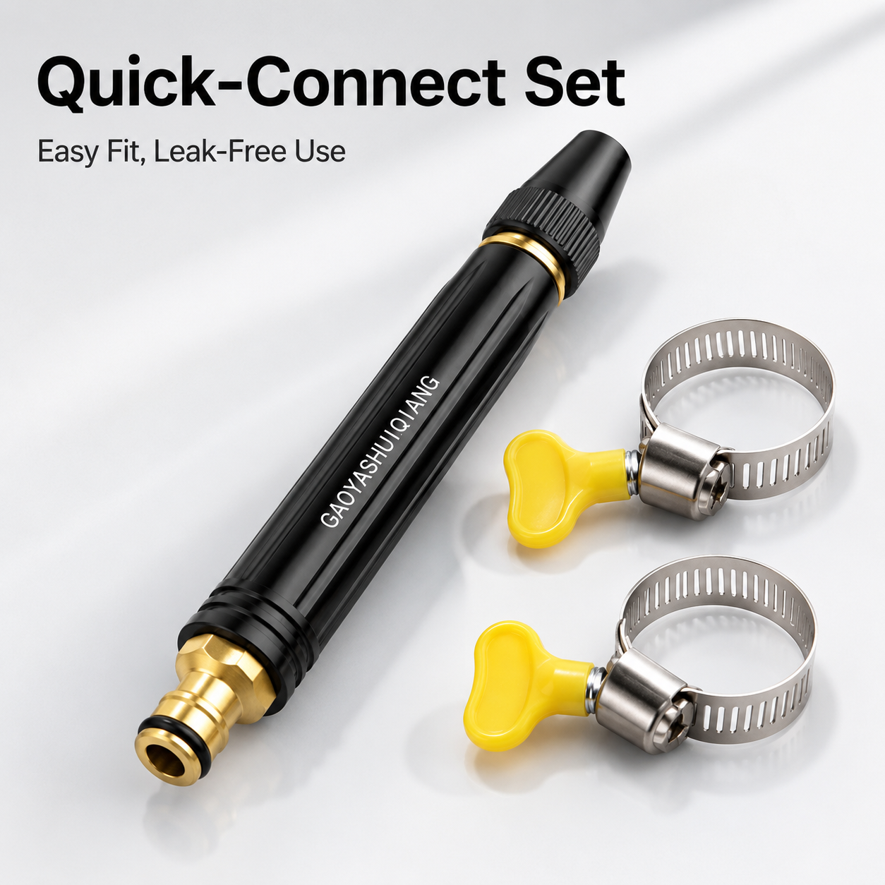🔥2026 Upgrade Heavy Duty High Pressure Hose Nozzle, Adjustable Booster Home High Pressure Car Wash Water Gun with Booster Nozzle