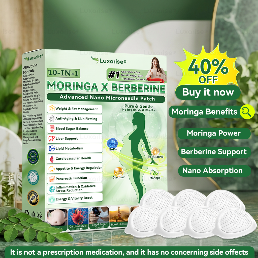 Official Store | 💥💥 Luxarise® Moringa × Berberine 10‑in‑1 Advanced Nano Microneedle Patch (Once daily, visible changes in 7 days)