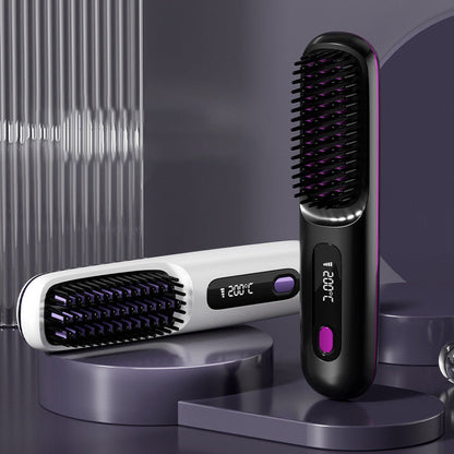 🌏New Year's Offer: 50% Off💖Cordless Ceramic Heated Hair Straightening Comb(Ionic Ceramic · Hair-Friendly Design)