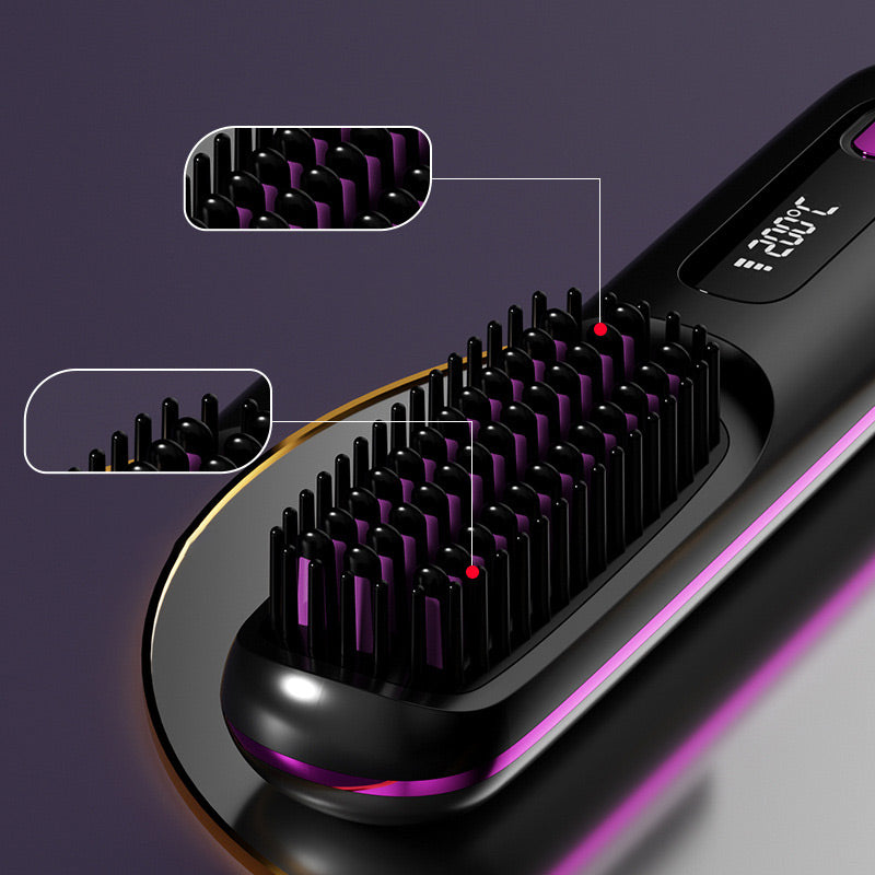 🌏New Year's Offer: 50% Off💖Cordless Ceramic Heated Hair Straightening Comb(Ionic Ceramic · Hair-Friendly Design)