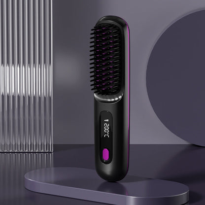 🌏New Year's Offer: 50% Off💖Cordless Ceramic Heated Hair Straightening Comb(Ionic Ceramic · Hair-Friendly Design)