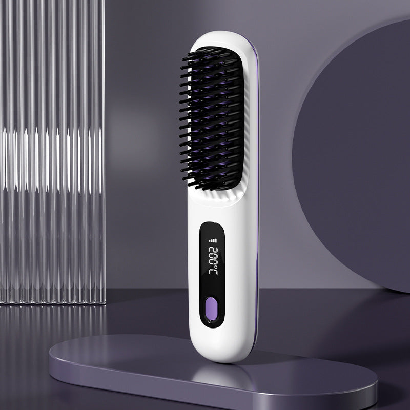 🌏New Year's Offer: 50% Off💖Cordless Ceramic Heated Hair Straightening Comb(Ionic Ceramic · Hair-Friendly Design)